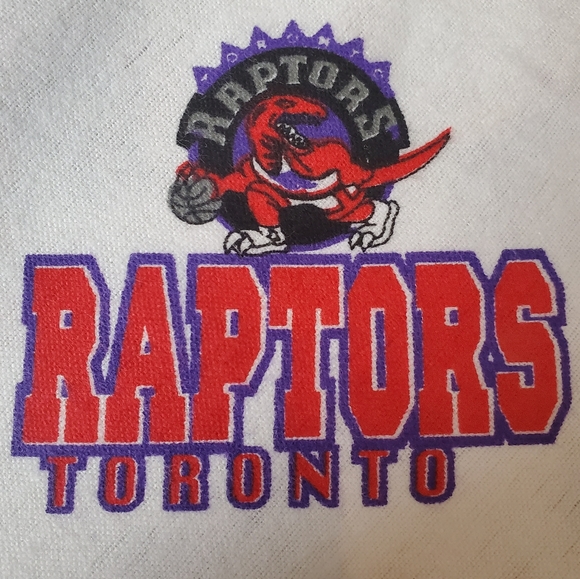 RARE Vintage 90s NBA Toronto Raptors Soft Huge Fabric 5x12 Feet - Picture 4 of 9